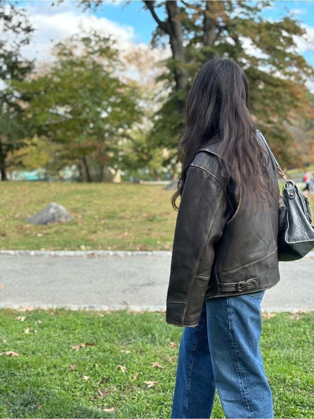 Mango Brown Leather Jacket - Picture 4 of 4